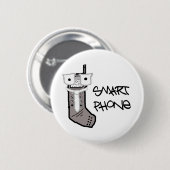 Badge Rond 5 Cm Téléphone "intelligent" (Devant & derrière)