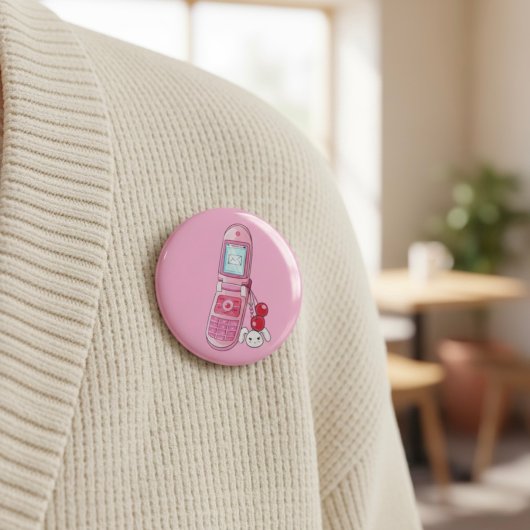 Badge Rond 5 Cm Téléphone portable