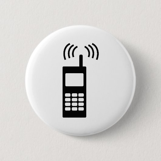 Badge Rond 5 Cm téléphone portable volley mobil pratique (Devant)