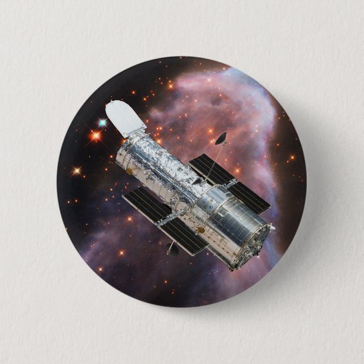 Badge Rond 5 Cm Télescope spatial Hubble (Devant)