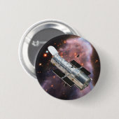 Badge Rond 5 Cm Télescope spatial Hubble (Devant & derrière)