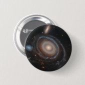 Badge Rond 5 Cm Télescope spatial Hubble Bullseye Galaxy (Devant & derrière)
