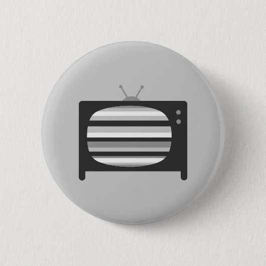 Badge Rond 5 Cm Télévision rétro (Devant)