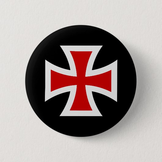 Badge Rond 5 Cm Templar cross (Devant)