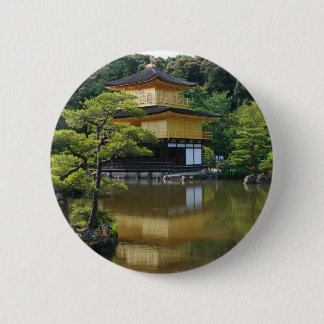 Badge Rond 5 Cm Temple d'or de pavillon dans Kinkaku