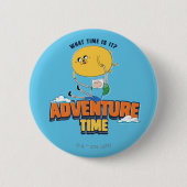 Badge Rond 5 Cm Temps d'aventure | Jake Flottant Avec Finn (Devant)