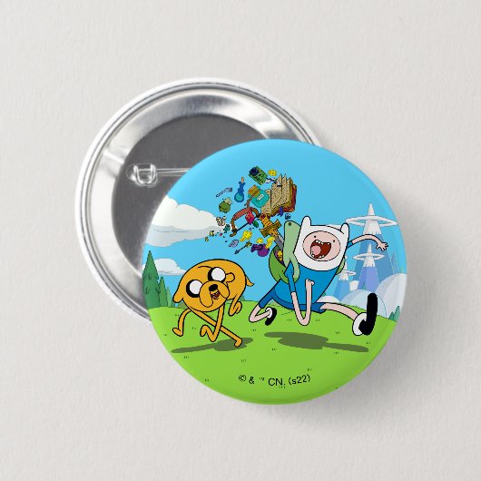 Badge Rond 5 Cm Temps d'aventure | Sac à dos Finn's Adventure Gear (Devant & derrière)
