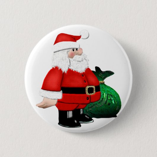 Badge Rond 5 Cm Temps de Père Noël (Devant)