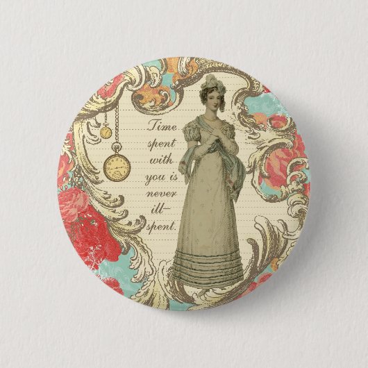 Badge Rond 5 Cm Temps passé avec vous (Devant)