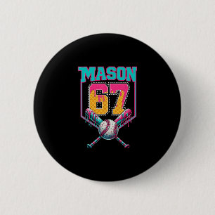 Badge Rond 5 Cm Tendance Mason 67 Mem Crème Glacée Drip Vendre Ann
