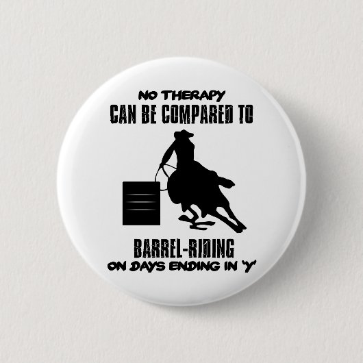 Badge Rond 5 Cm Tendre des conceptions de Baril-équitation (Devant)