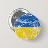 Badge Rond 5 Cm Tenez-vous avec l'Ukraine, envahie par la Russie T (Devant & derrière)