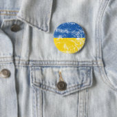 Badge Rond 5 Cm Tenez-vous avec l'Ukraine, envahie par la Russie T (En situation)