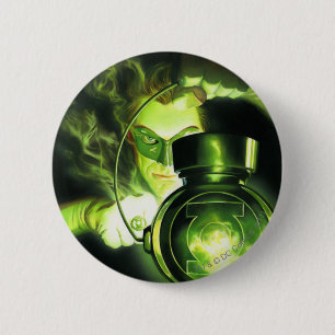 Badge Rond 5 Cm Tenir la lanterne verte