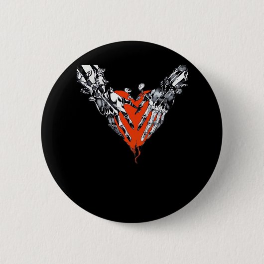 Badge Rond 5 Cm Tenir le coeur classique (Devant)