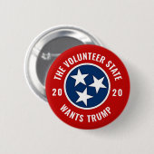 Badge Rond 5 Cm Tennessee pour Trump (Devant & derrière)