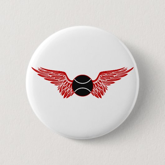 Badge Rond 5 Cm tennis. à ailes (Devant)