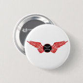 Badge Rond 5 Cm tennis. à ailes (Devant & derrière)