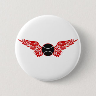 Badge Rond 5 Cm tennis. à ailes