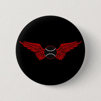 Badge Rond 5 Cm tennis. à ailes
