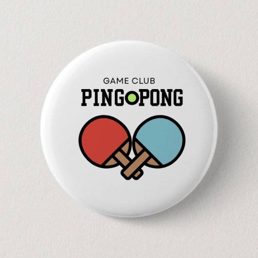 Badge Rond 5 Cm Tennis de table (Devant)