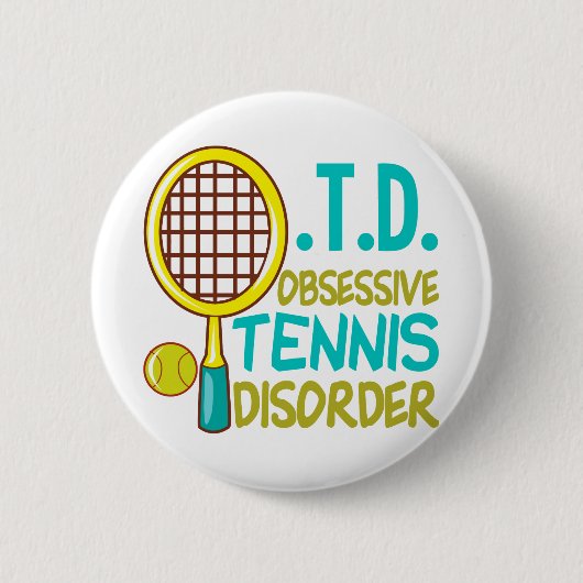 Badge Rond 5 Cm Tennis drôle (Devant)