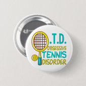 Badge Rond 5 Cm Tennis drôle (Devant & derrière)