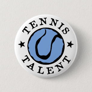 Badge Rond 5 Cm Tennis Talent Blues