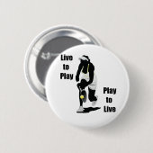 Badge Rond 5 Cm TennisChick vivant pour jouer (Devant & derrière)