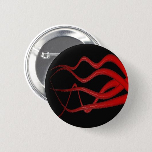 Badge Rond 5 Cm Tentacules rouges (Devant & derrière)