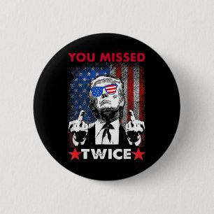 Badge Rond 5 Cm Tentative d'inflation de Trump Trump 2025 Vous ave