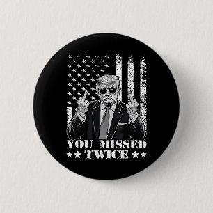 Badge Rond 5 Cm Tentative d'inflation de Trump Trump 2025 Vous ave