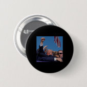 Badge Rond 5 Cm Tentative d'initiation - Trump's Rally Pennsylvani (Devant & derrière)