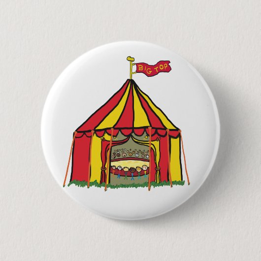 Badge Rond 5 Cm Tente Big Top Circus (Devant)