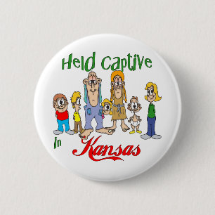 Badge Rond 5 Cm Tenu captif au Kansas