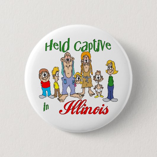 Badge Rond 5 Cm Tenu captif en Illinois (Devant)