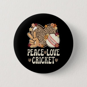 Badge Rond 5 Cm Tenue Amour Cricket Amant Imprimé Cheetah Femme