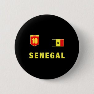 Badge Rond 5 Cm Tenue Sénégal Vert Sénégal T-shirt Conception Vête
