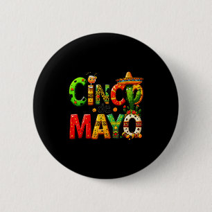 Badge Rond 5 Cm Tequila drôle de boisson Cinco De Mayo Fête mexica