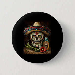 Badge Rond 5 Cm Tequila Sombrero Cinco De Mayo