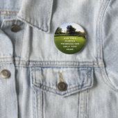 Badge Rond 5 Cm Terrain de golf vert à l'aube (En situation)