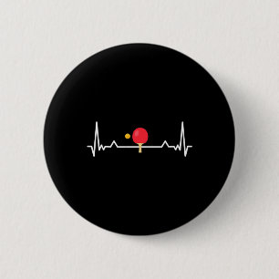 Badge Rond 5 Cm Terrain de tennis de table amusant