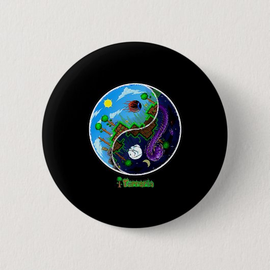 Badge Rond 5 Cm Terraria Night And Day T Shirt (Devant)