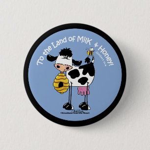 Badge Rond 5 Cm Terre de lait et de miel