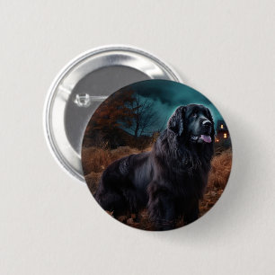 Badge Rond 5 Cm Terre-Neuve Halloween