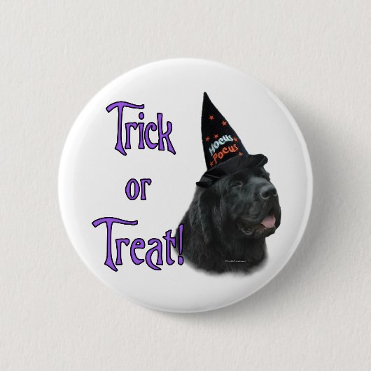 Badge Rond 5 Cm Terre-Neuve (noir) Trick (Devant)