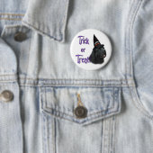 Badge Rond 5 Cm Terre-Neuve (noir) Trick (En situation)