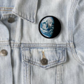 Badge Rond 5 Cm Terre Tirée De L'Appareil Spacecraft Apollo 13. (En situation)