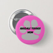 Badge Rond 5 Cm terrier d'airedale (Devant & derrière)