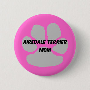 Badge Rond 5 Cm terrier d'airedale